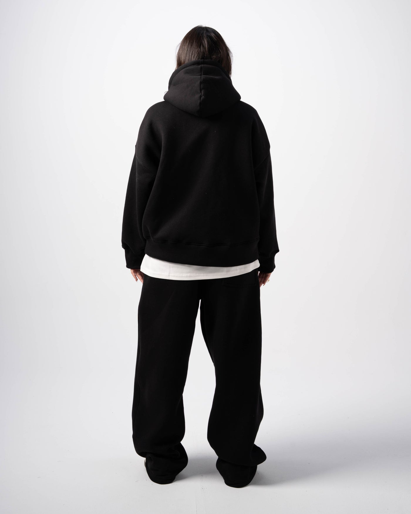 Basic Black Zip-Up Hoodie