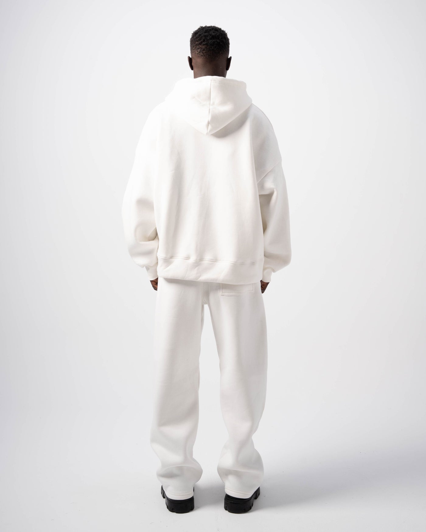 Basic White Zip-Up Hoodie