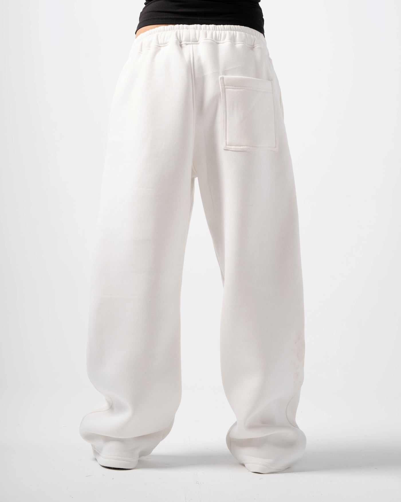 Basic White Baggy Sweatpants