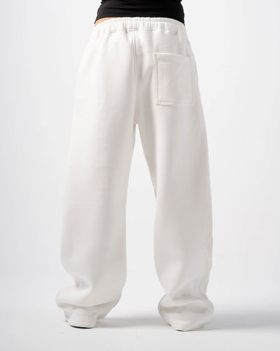 Basic White Baggy Sweatpants