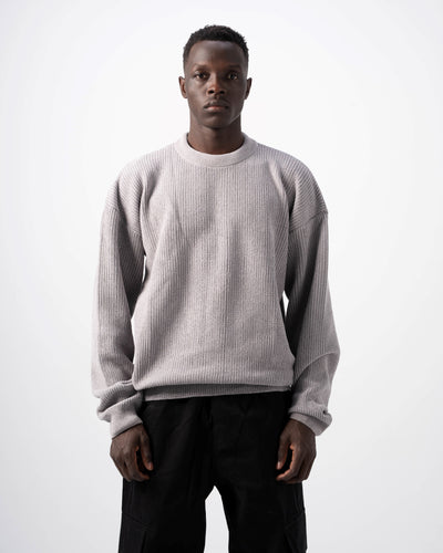 Grey Knitted Sweatshirt