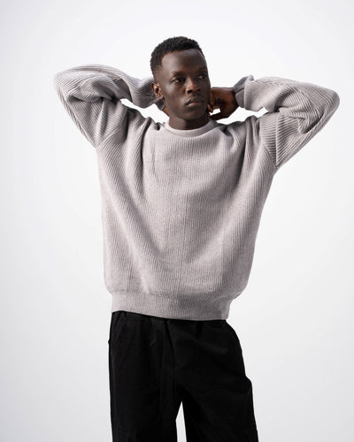 Grey Knitted Sweatshirt