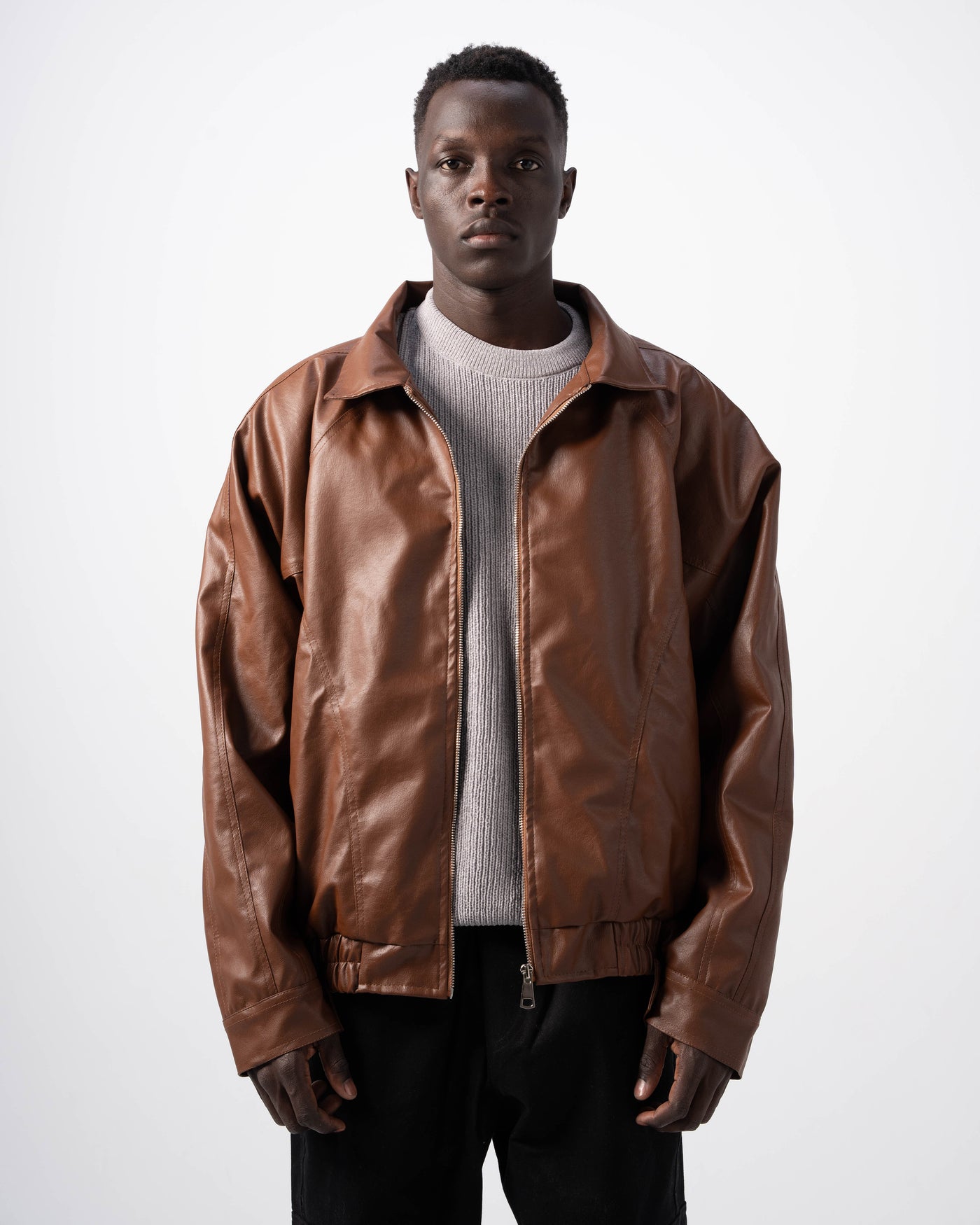 V5 Leather Jacket - Caramel