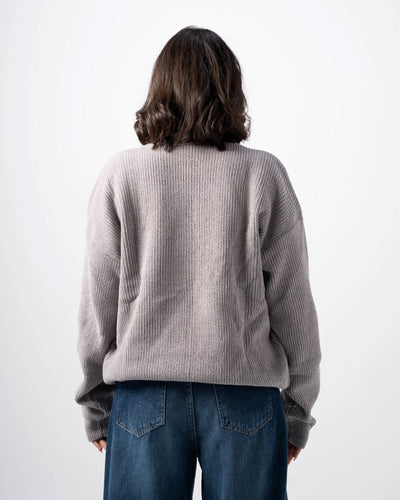 Grey Knitted Sweatshirt