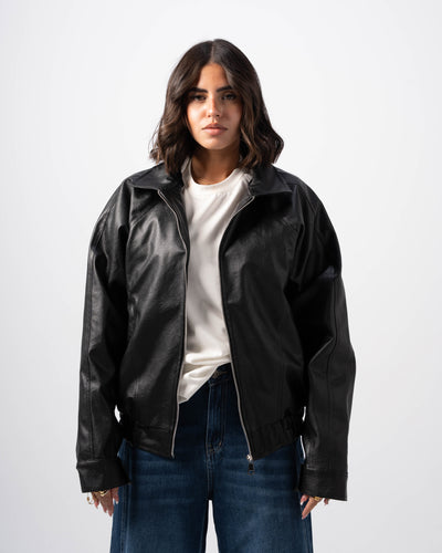V5 Leather Jacket - Black