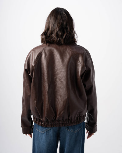 V5 Leather Jacket - Deep Brown