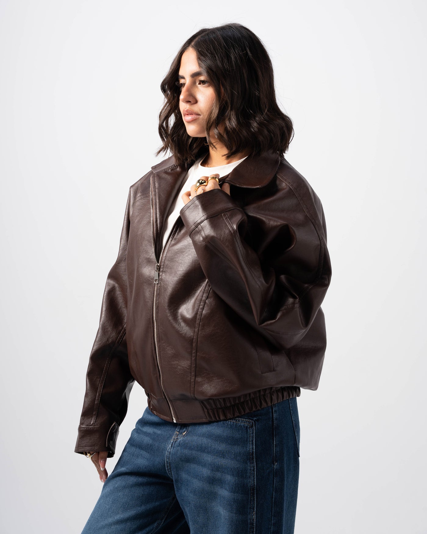 V5 Leather Jacket - Deep Brown