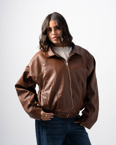 V5 Leather Jacket - Caramel