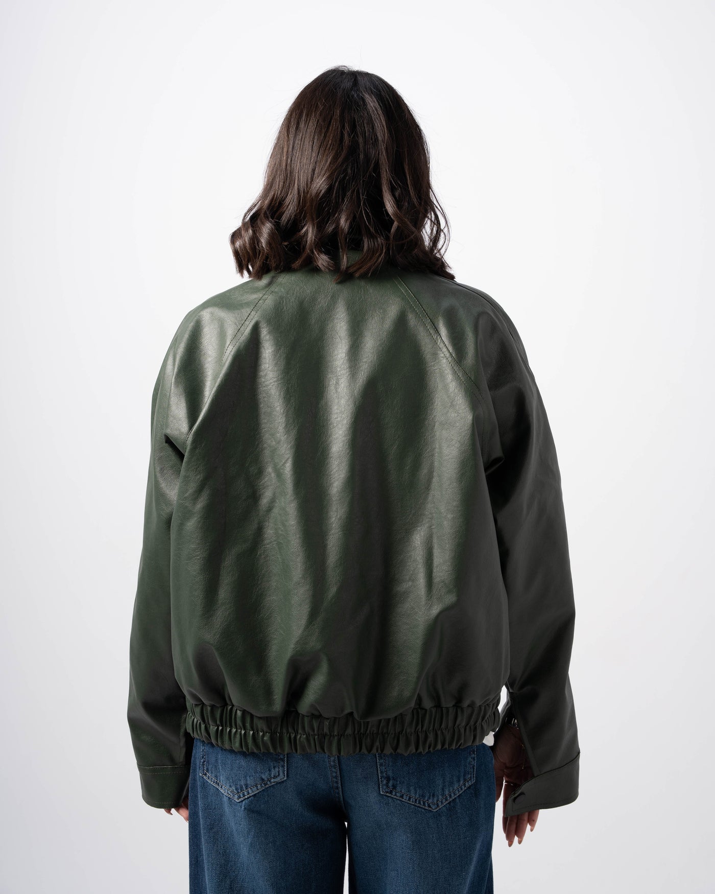 V5 Leather Jacket - Forest Green