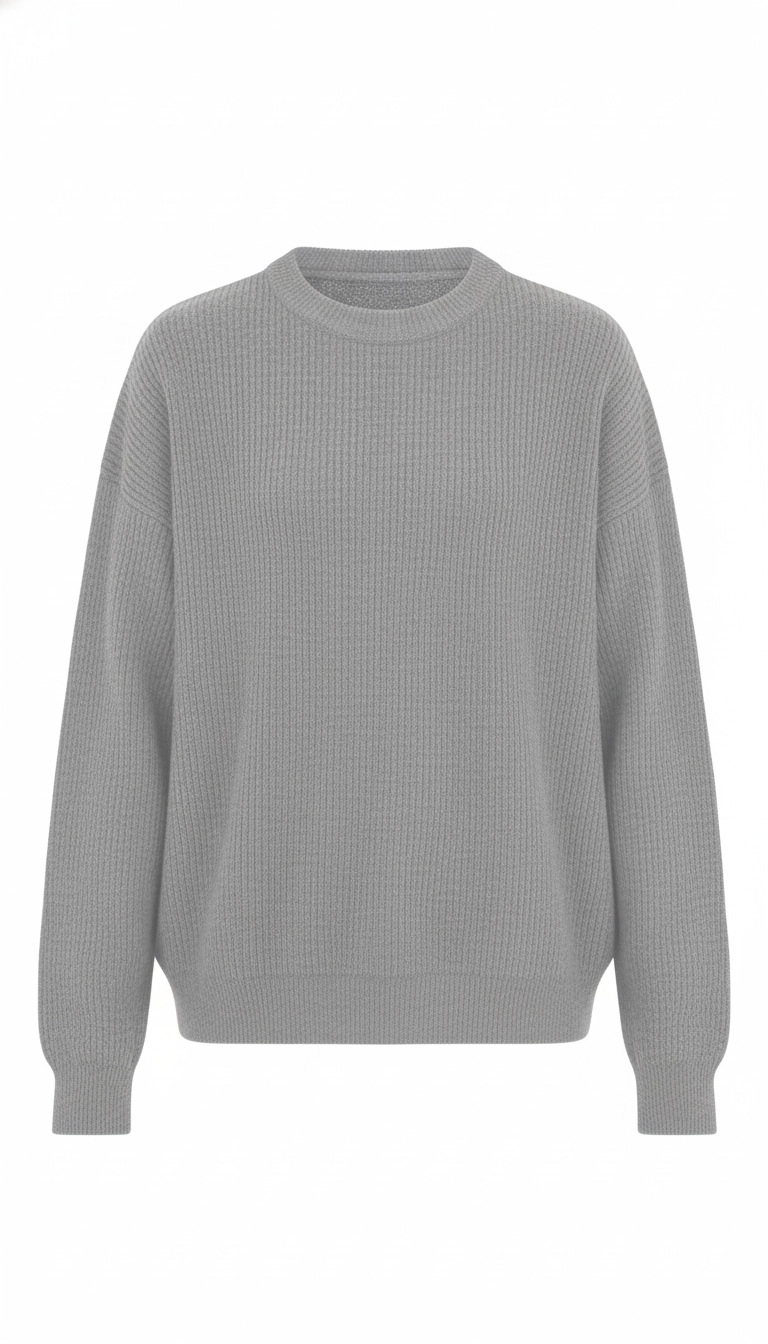 Grey Knitted Sweatshirt