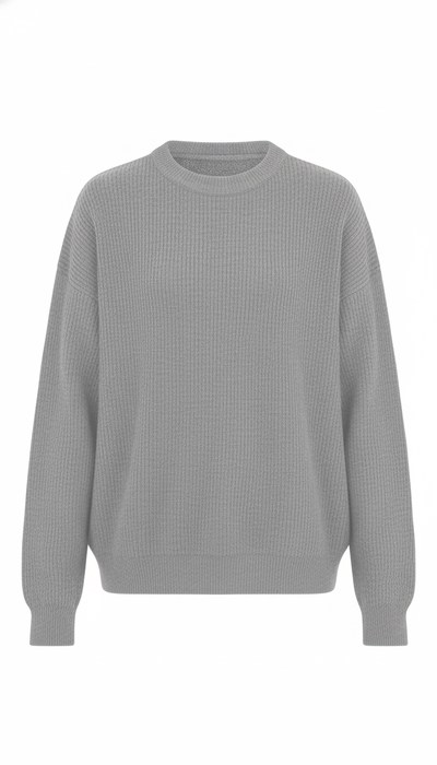 Grey Knitted Sweatshirt