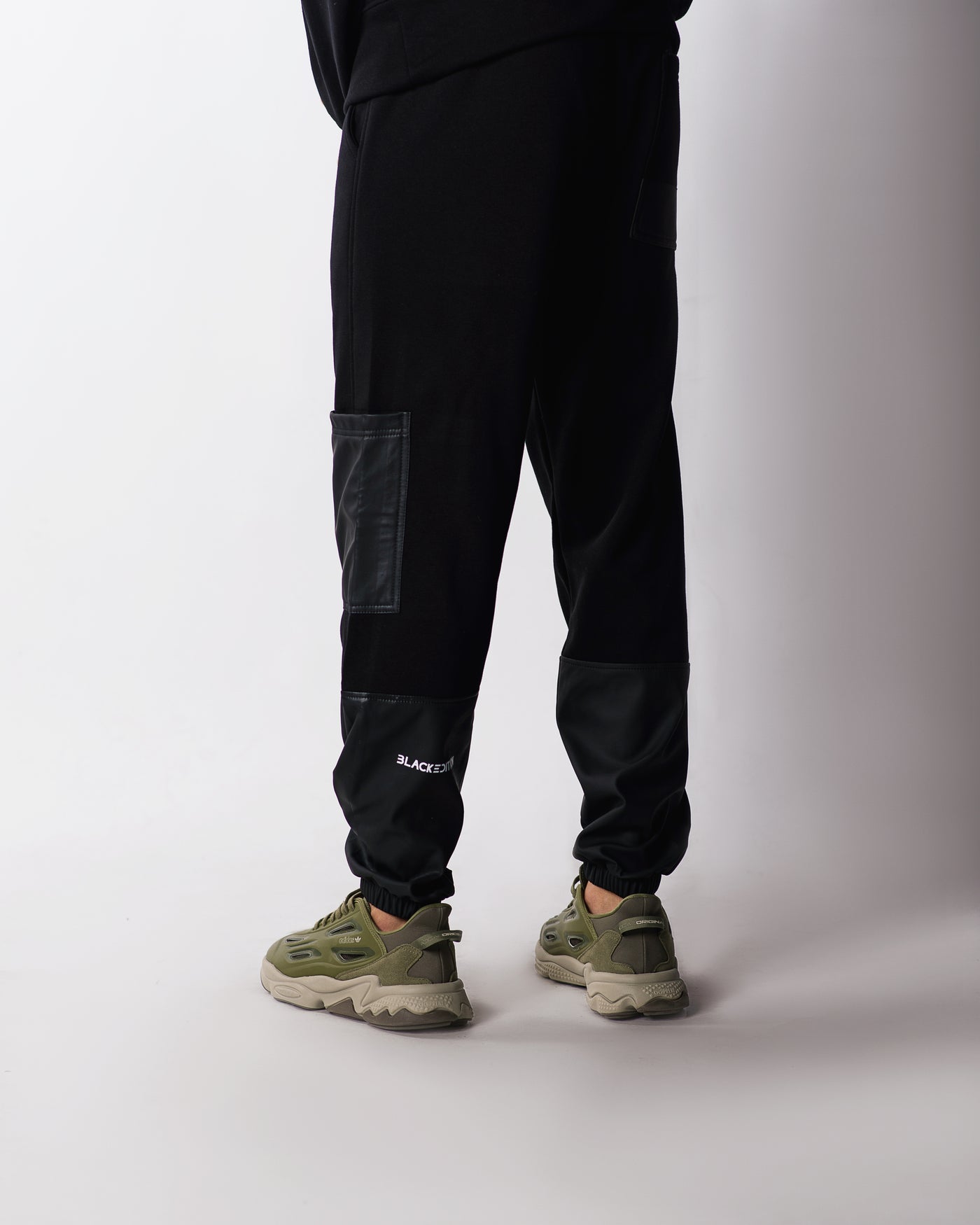 Unisex Leather Pocket Sweatpants